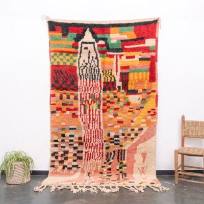 Multicolor Moroccan Boujaad Rug